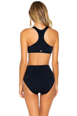 Sunsets Black Hannah High Waist Bottom