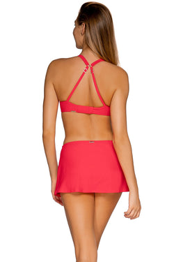 Sunsets Geranium Kokomo Swim Skirt Bottom