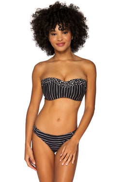 SWIM SYSTEMS BLACK SAND BRIDGET BANDEAU TOP