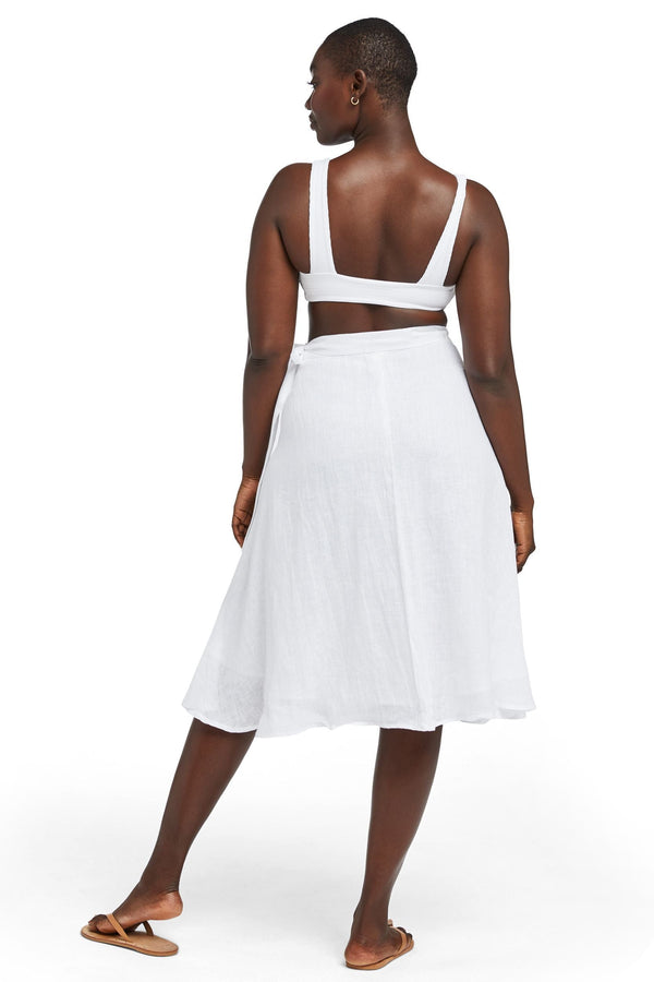 Vitamin A White Ecolinen Lana Skirt